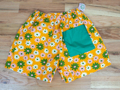 Funky Flower Shorts Size Medium Large