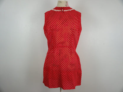 Red White Polka Dot Dress, Size Small Medium