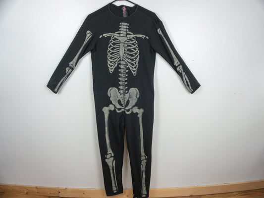 Skeleton Jumpsuit Costume Size Medium