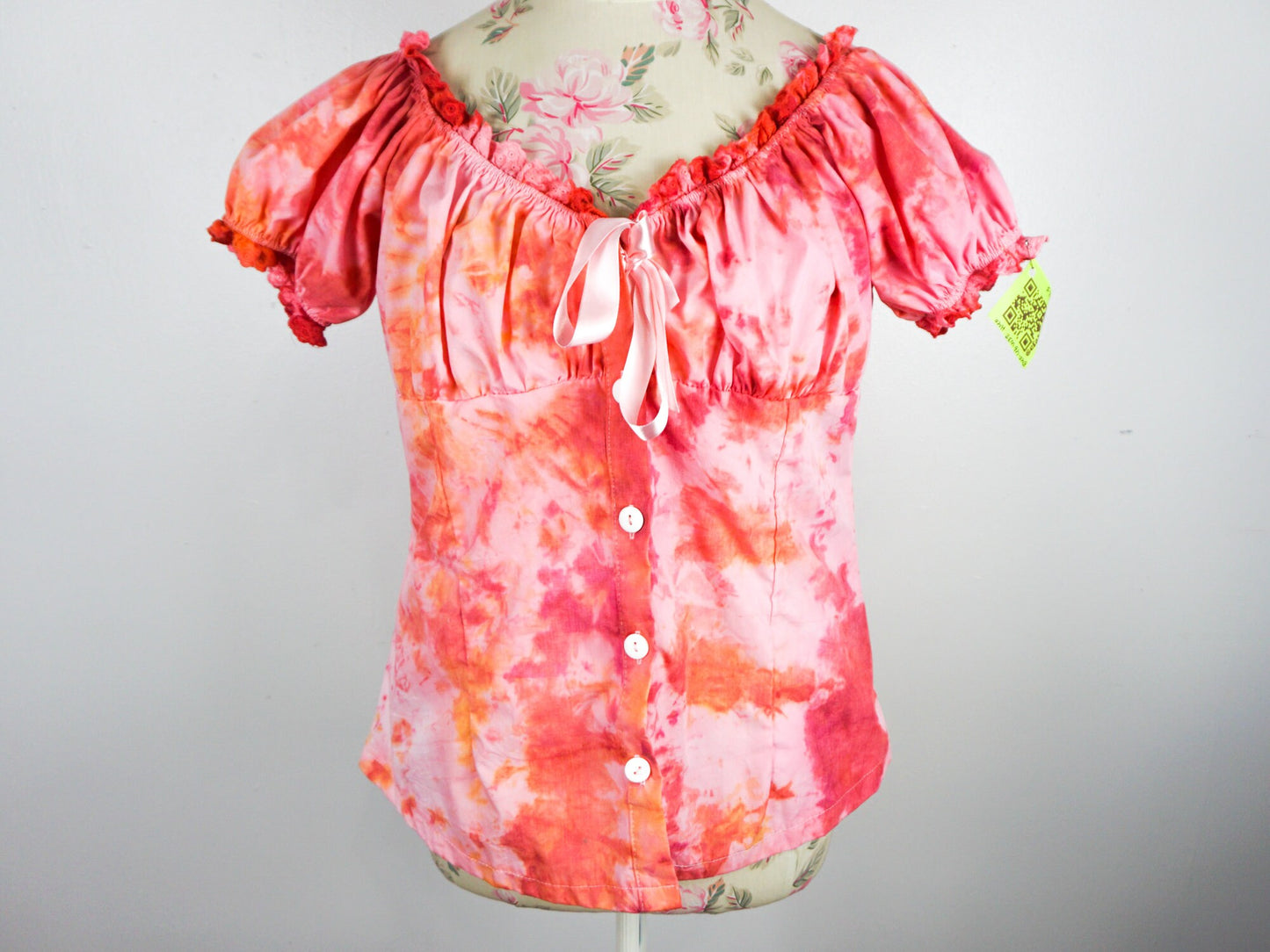 Pink Tie Dye Top, Size Small Medium