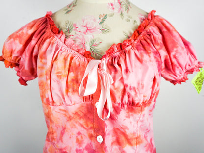 Pink Tie Dye Top, Size Small Medium