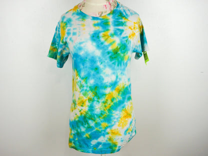 Blue Yellow Tie Dye Shirt Unisex S