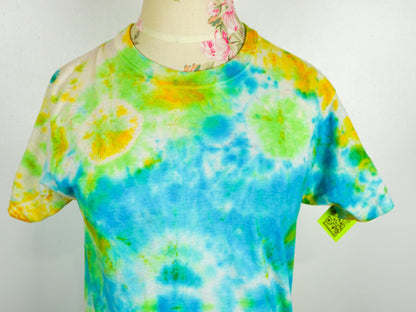 Blue Lime Tie Dye Shirt Size Small