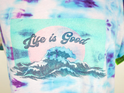 Life is Good Tie Dye Shirt, Size Small Medium