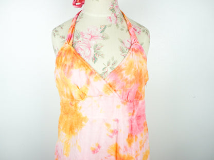 Pink Orange Tie Dye Dress Size Medium