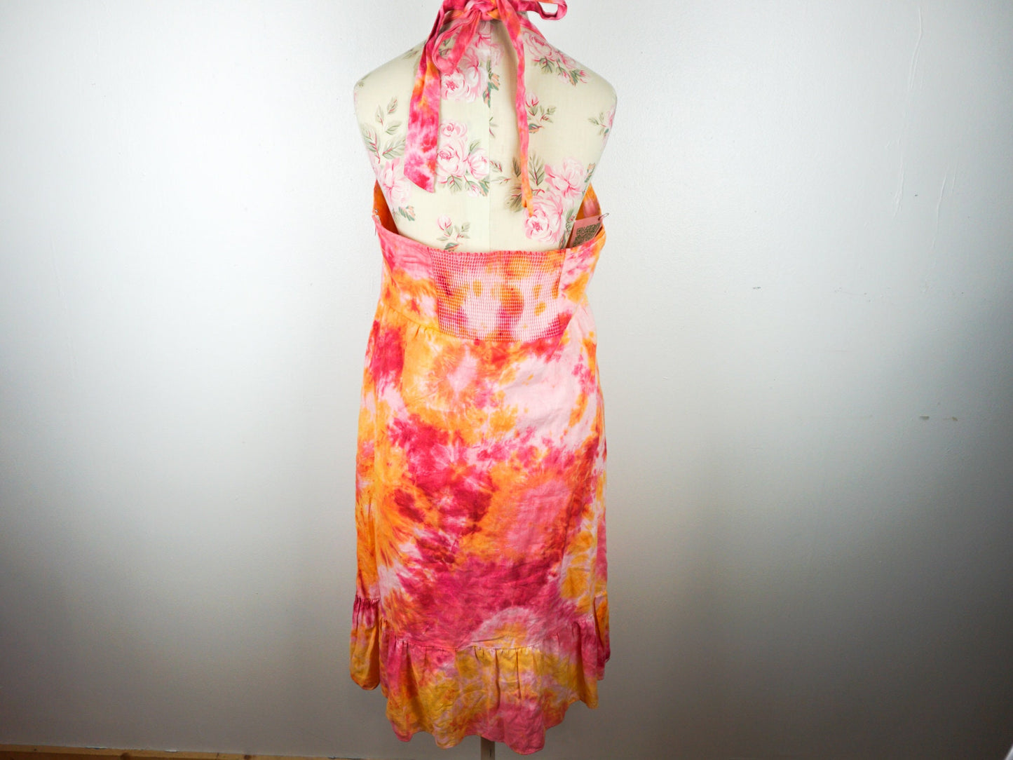 Pink Orange Tie Dye Dress Size Medium