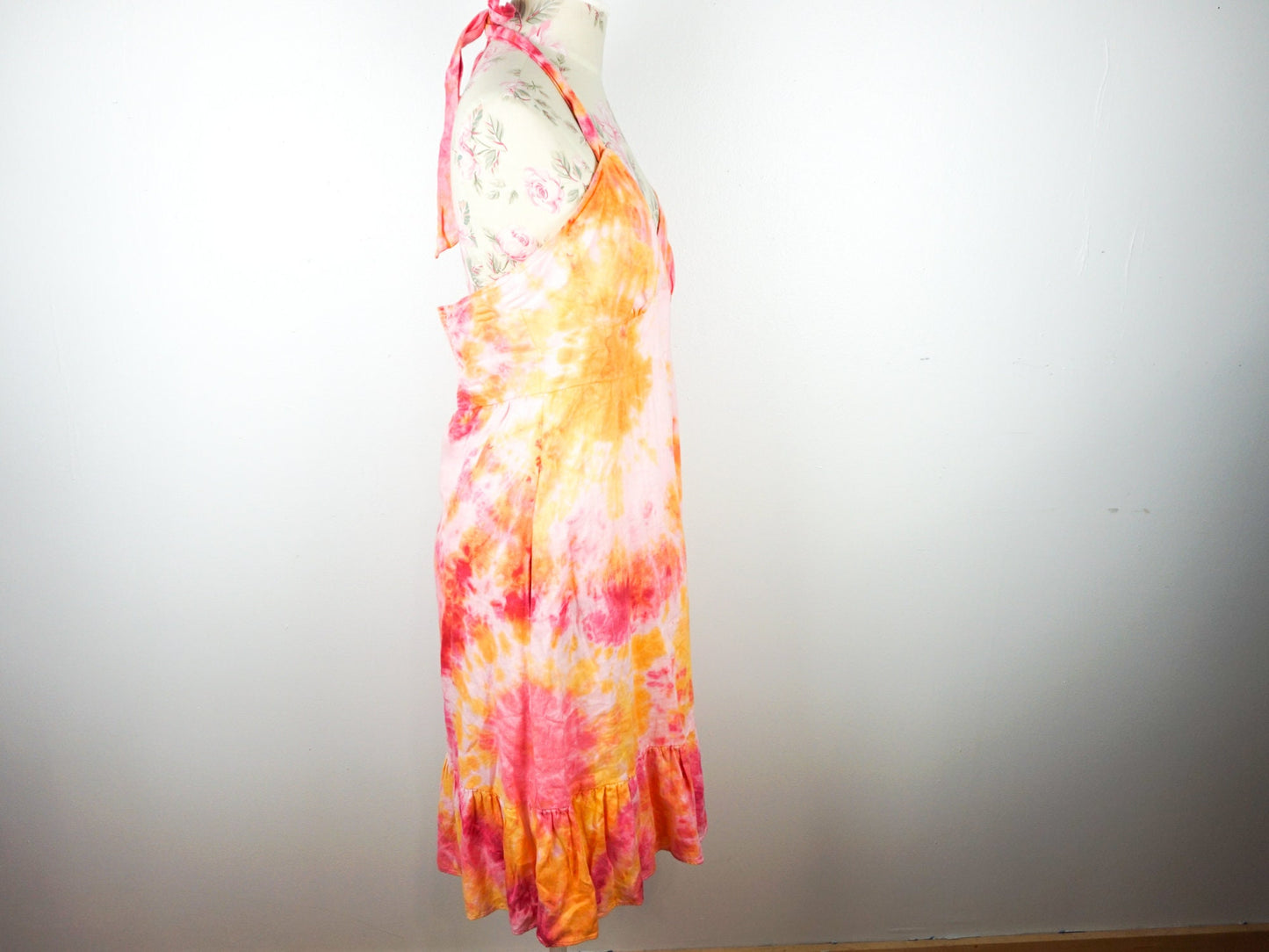 Pink Orange Tie Dye Dress Size Medium