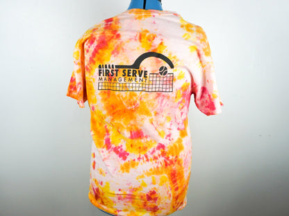 Orange Tie Dye Vintage T Shirt Size Unisex XL