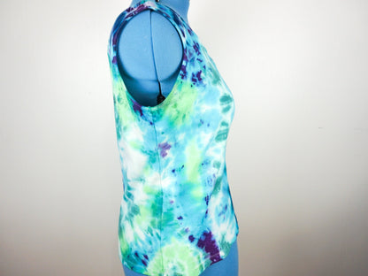 Blue Green Tie Dye Tank Top Size Unisex XL