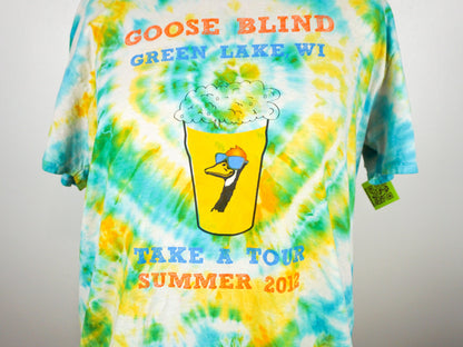 Yellow Green Tie Dye T Shirt 2XL