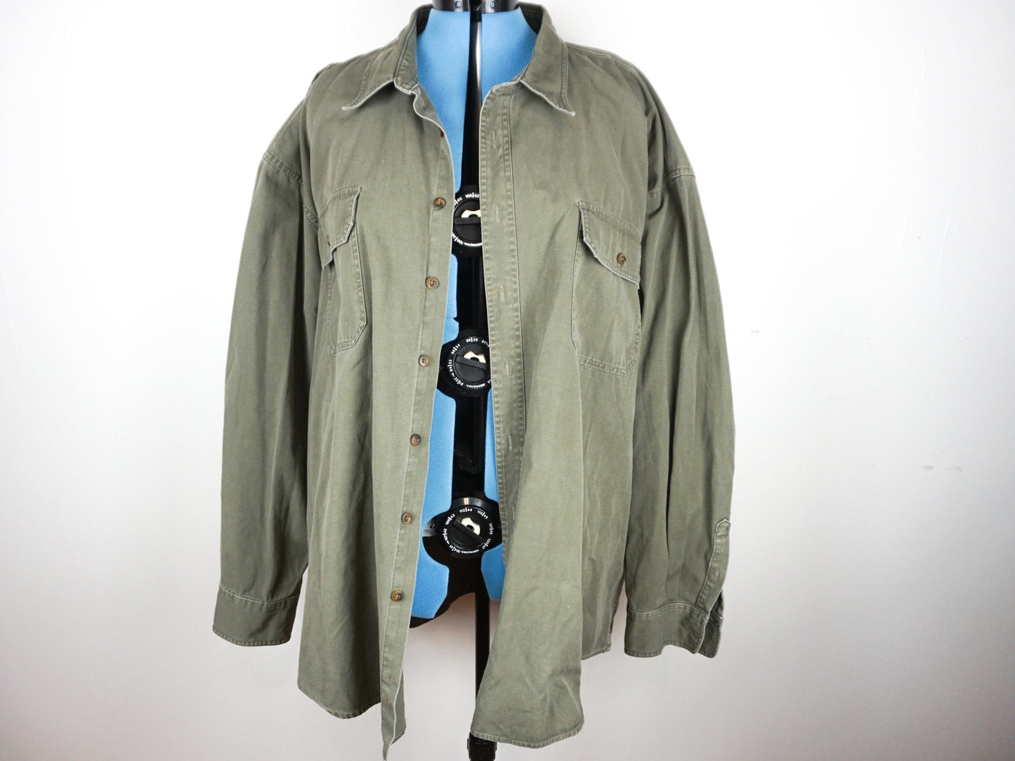 Army Green Shirt, Size 32 4x Tall