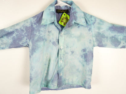 Children's Tie Dye Collared Dress Shirt Unisex 4T