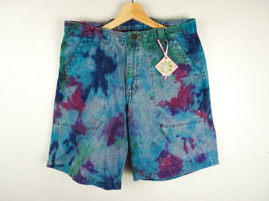 Tie Dye Jean Shorts Size Medium