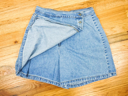 Vintage Jean Skort Light Wash, Size Medium
