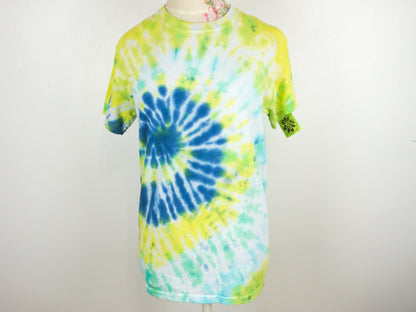 Blue Yellow Tie Dye Shirt T Shirt  Small