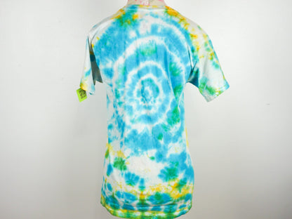 Blue Yellow Tie Dye Shirt Unisex S