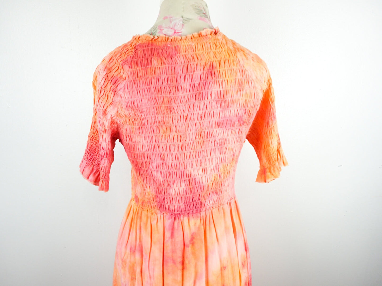 Orange Pink Tie Dye Dress Size Large XL