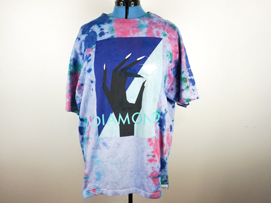 Blue Red Purple Diamond Tie Dye T Shirt Size Unisex 1X