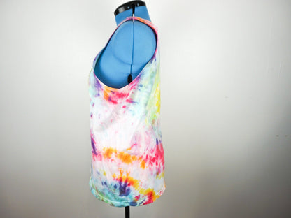 Pink Orange Blue Tie Dye Tank Top Size XL