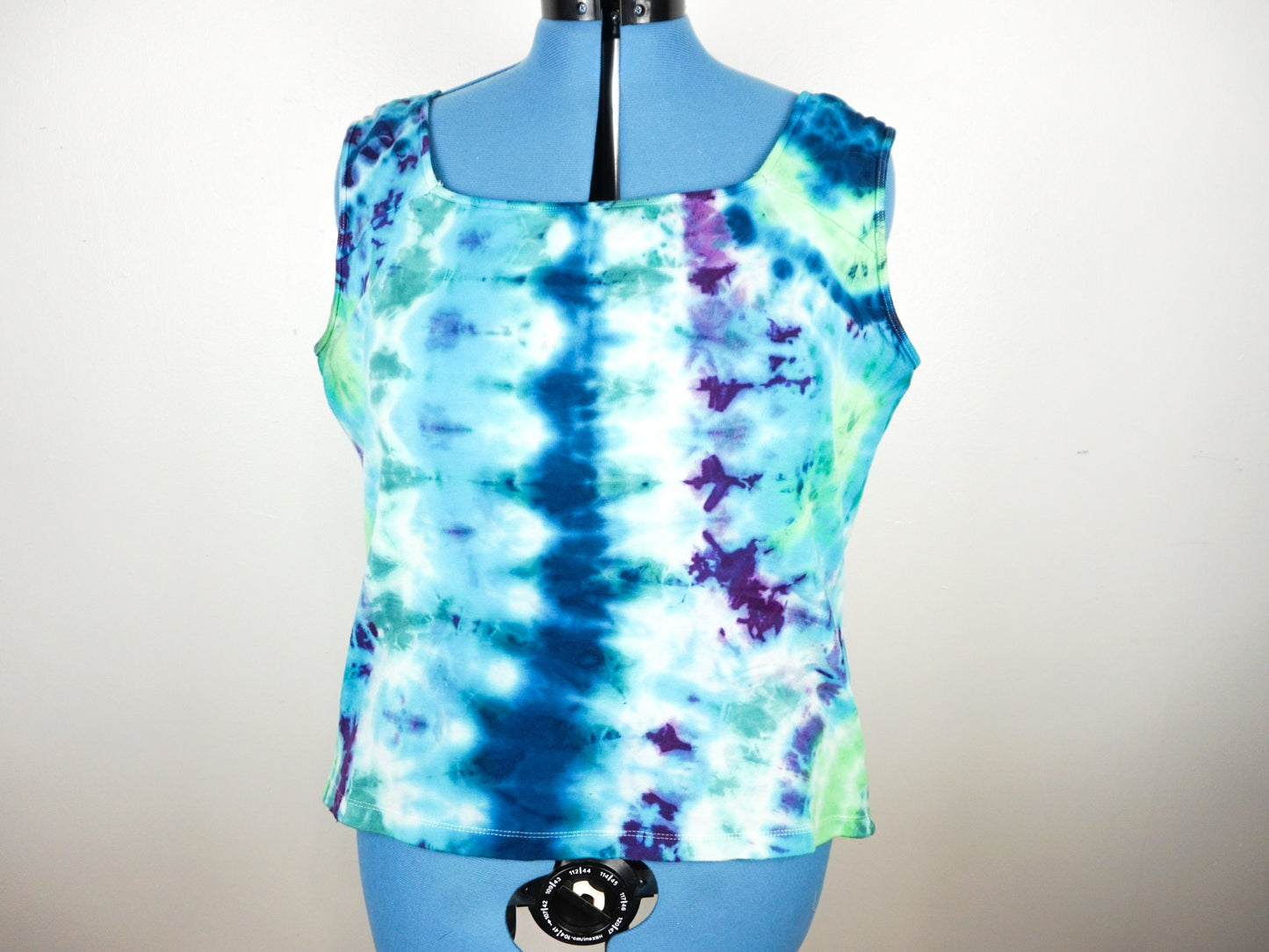 Blue Green Tie Dye Tank Top Size Unisex XL