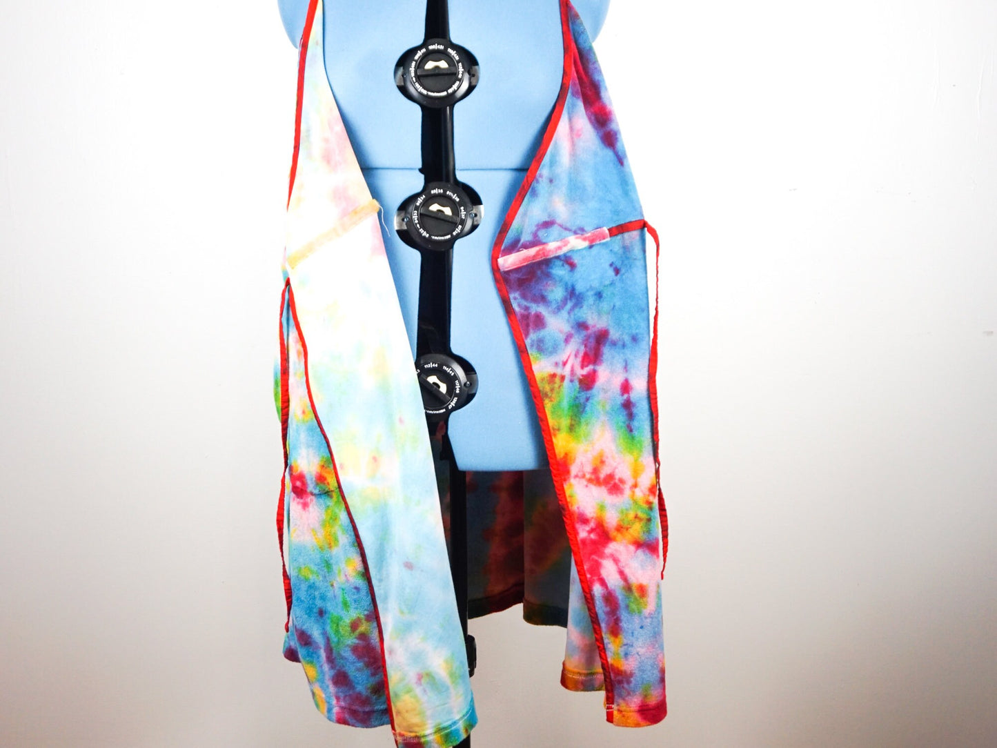 Red Yellow Blue Tie Dye Towel Wrap Dress Size 2X