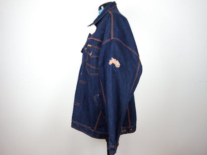 Blue Jean Jacket with Stitching, Size 5X