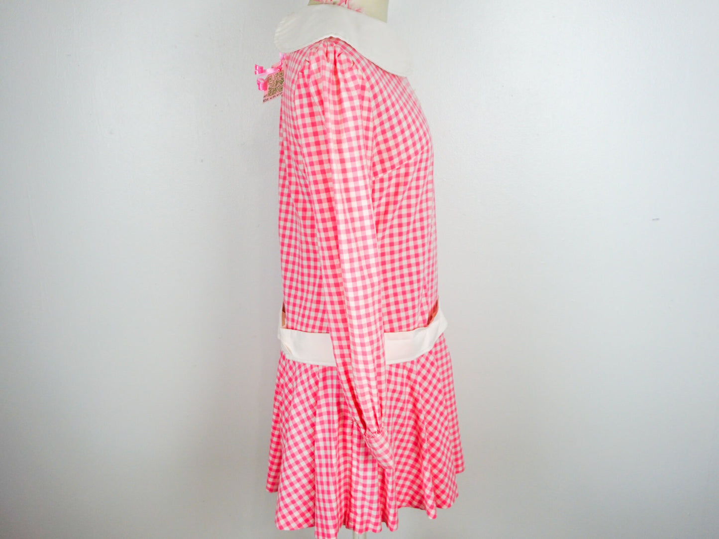 70s Pink Pleated Dress Size Small