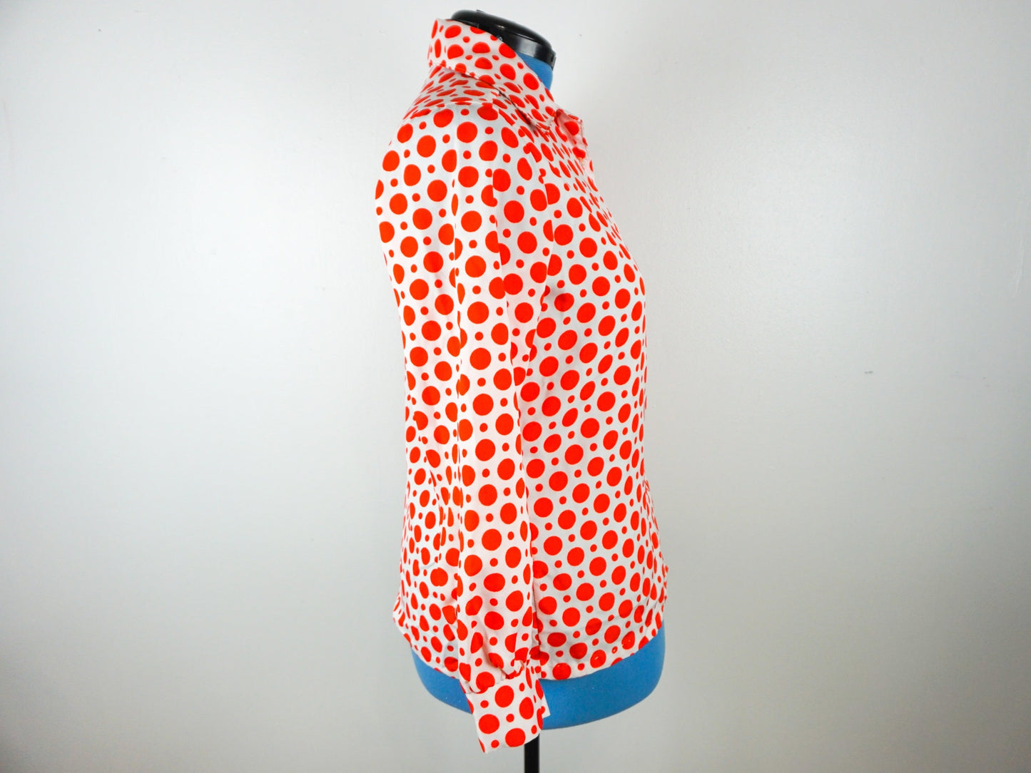 Red Polka Dot Blouse, Size Large