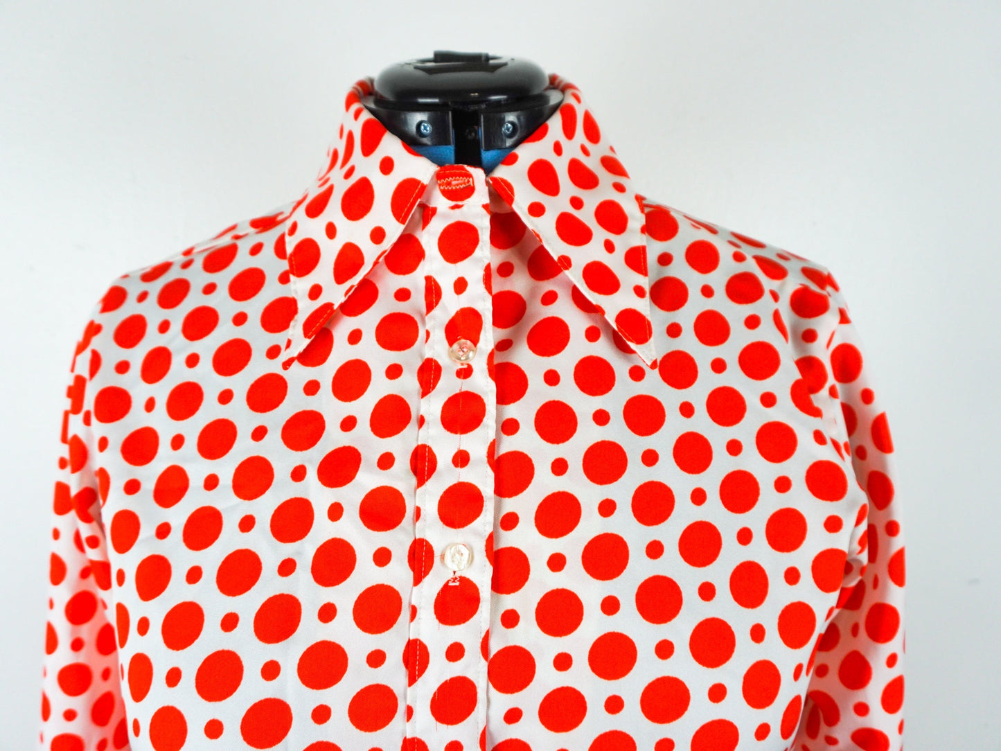 Red Polka Dot Blouse, Size Large