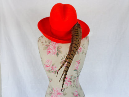 Red Feather Hat, Dandy Gentleman 21"