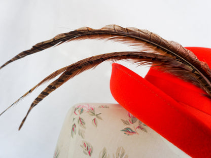 Red Feather Hat, Dandy Gentleman 21"