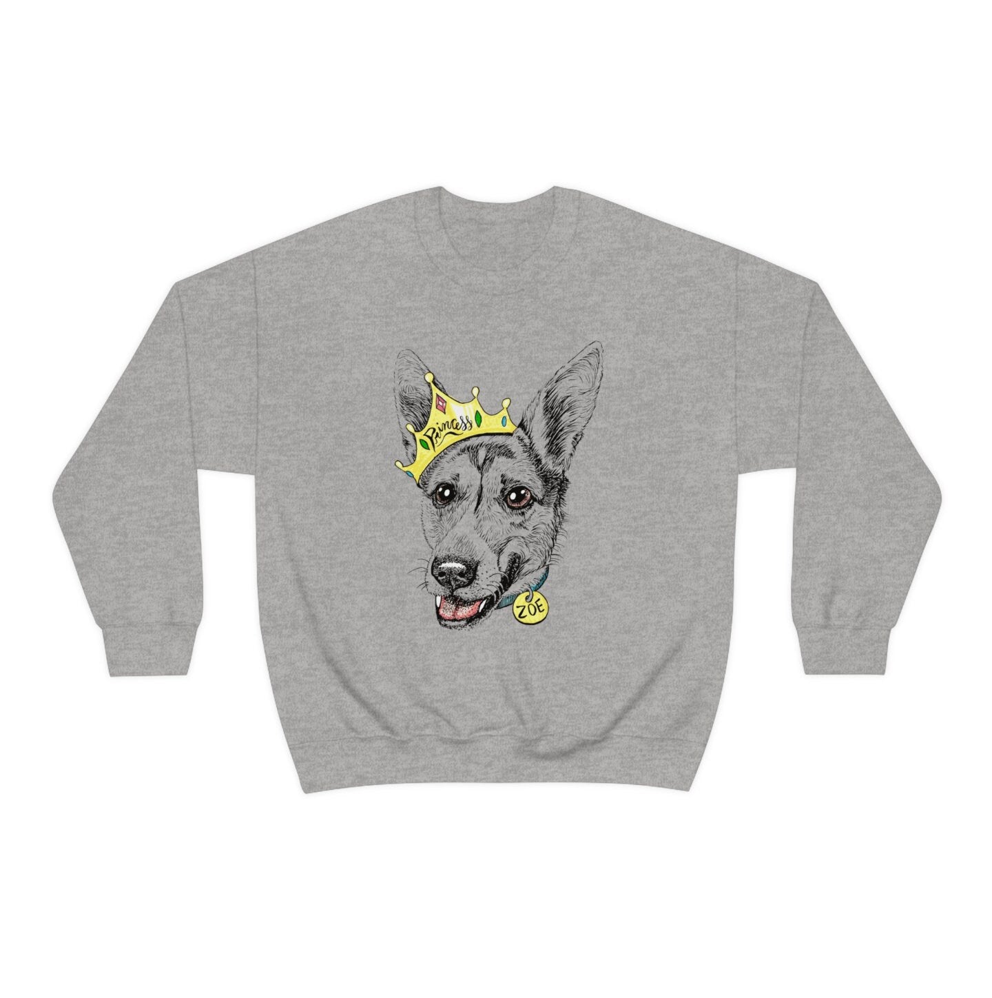 Custom Pet Portrait Crew Sweatshirt