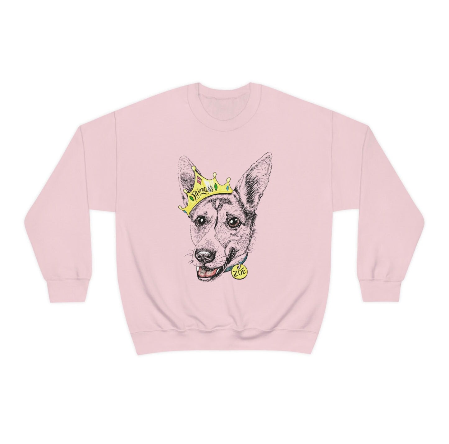 Custom Pet Portrait Crew Sweatshirt