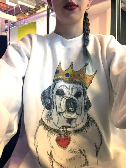 Custom Pet Portrait Crew Sweatshirt