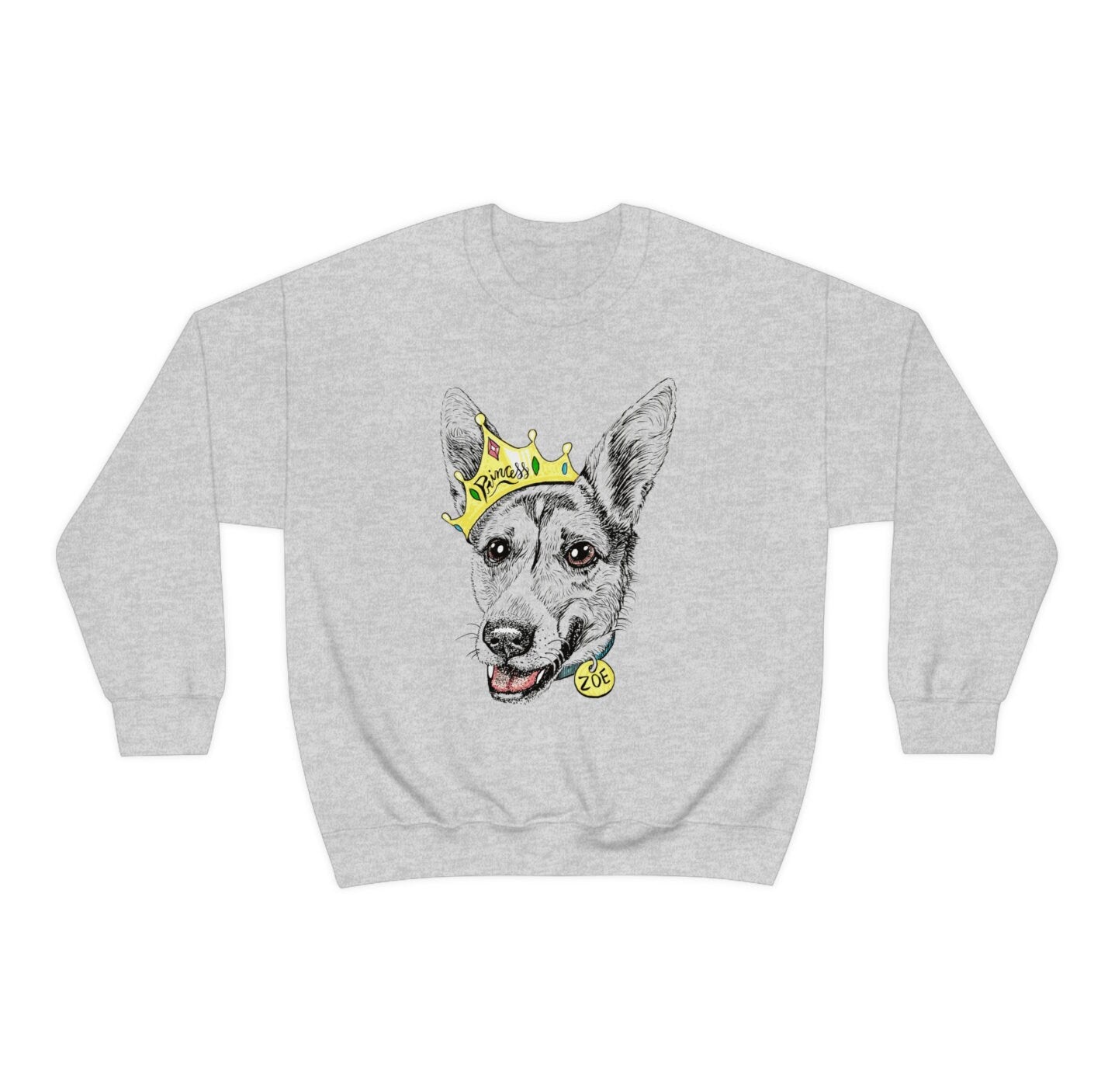 Custom Pet Portrait Crew Sweatshirt